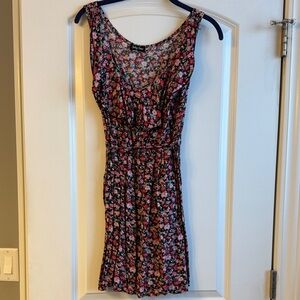 Spring Street Floral Mini Dress - Pink and Black